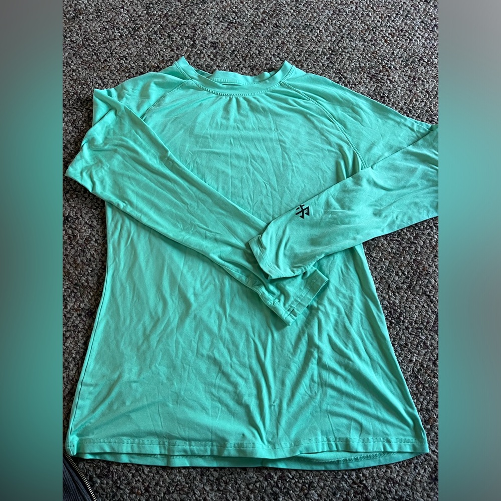 Men's Aqua Long Sleeve Shirt